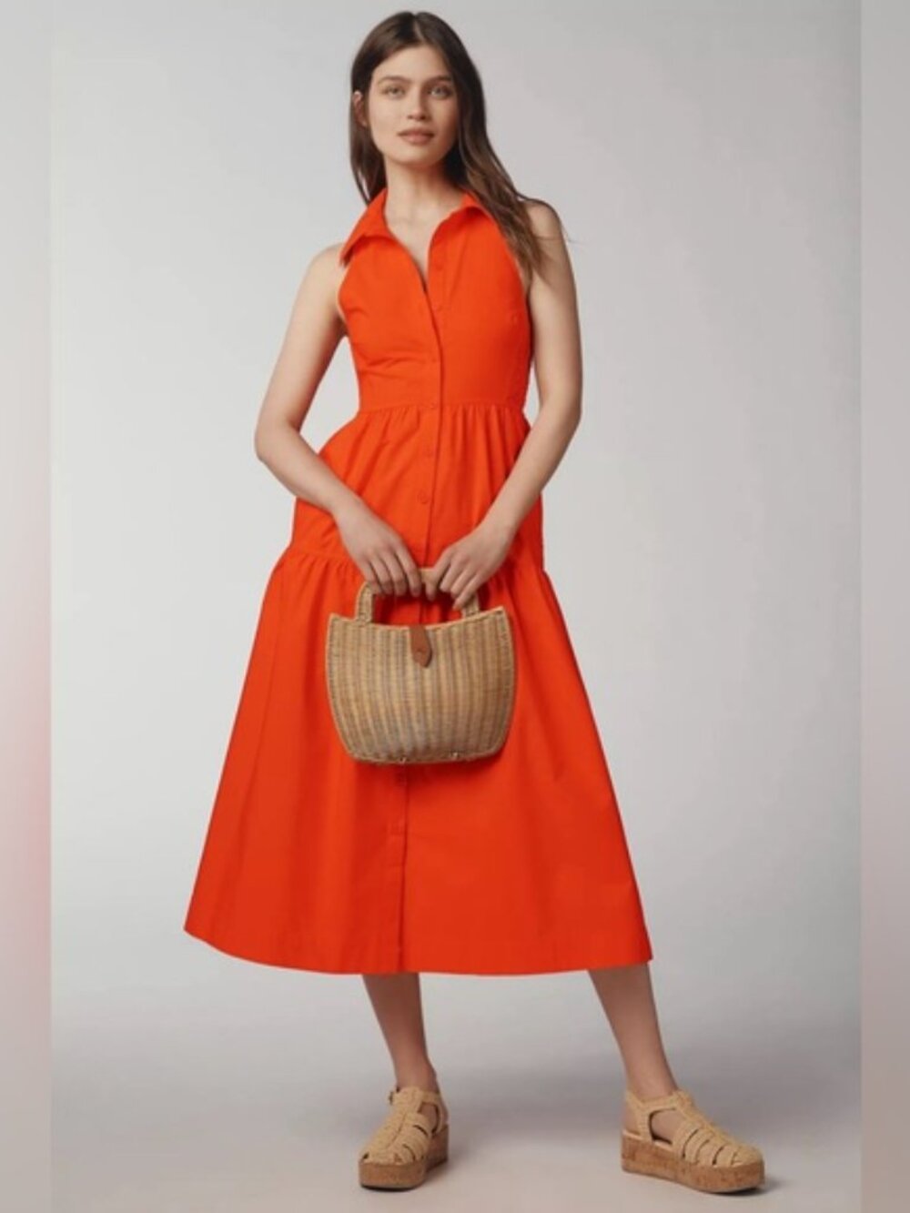 Anthropologie Maeve sleeveless shirtdress S